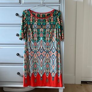 Short sleeve dress multicolored